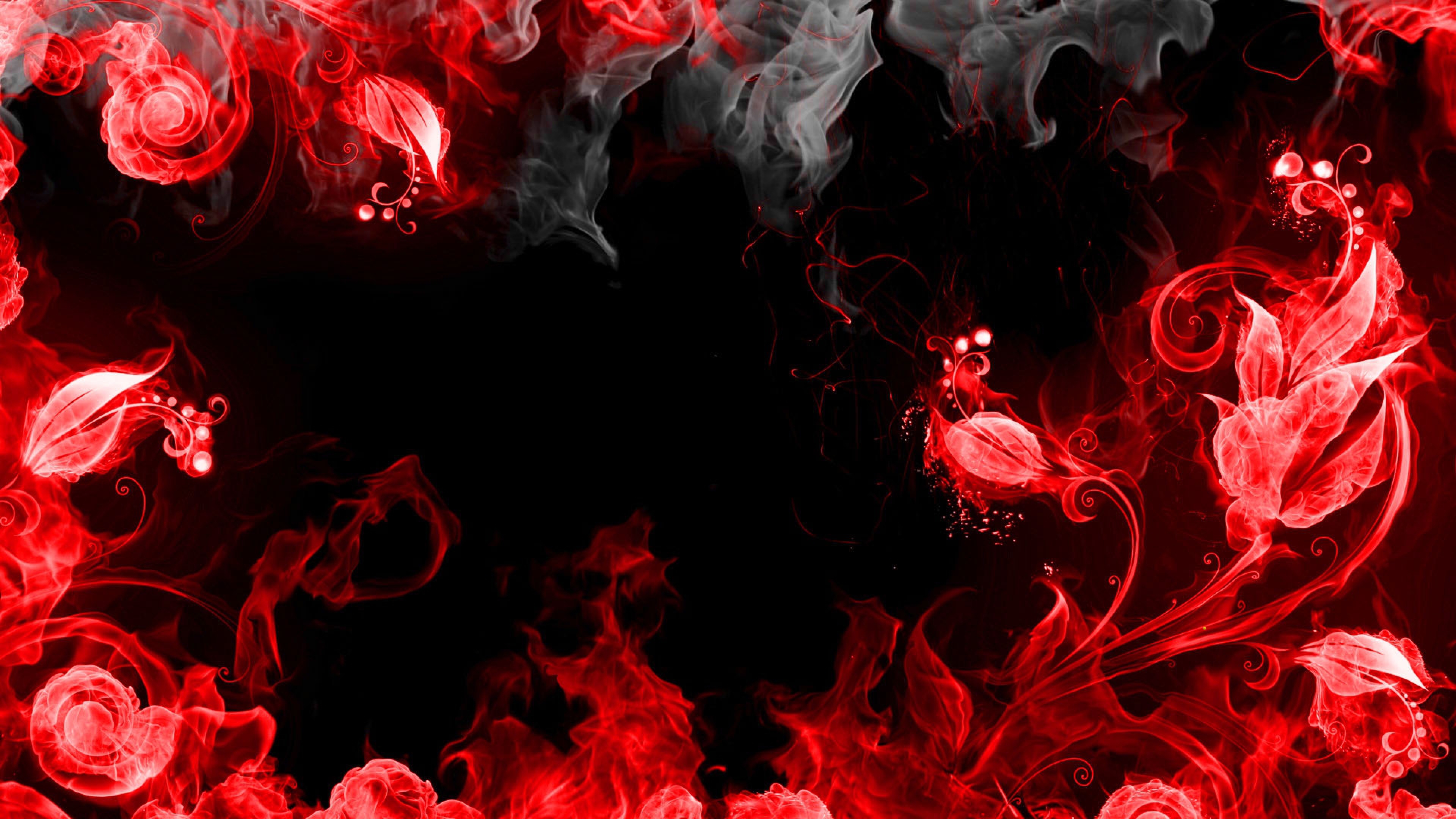 Download Wallpaper 3840x2160 abstraction red smoke black 4K Ultra 3840x2160