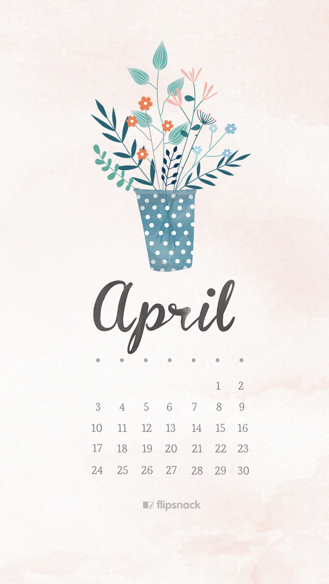 April Calendar Wallpaper Desktop Background