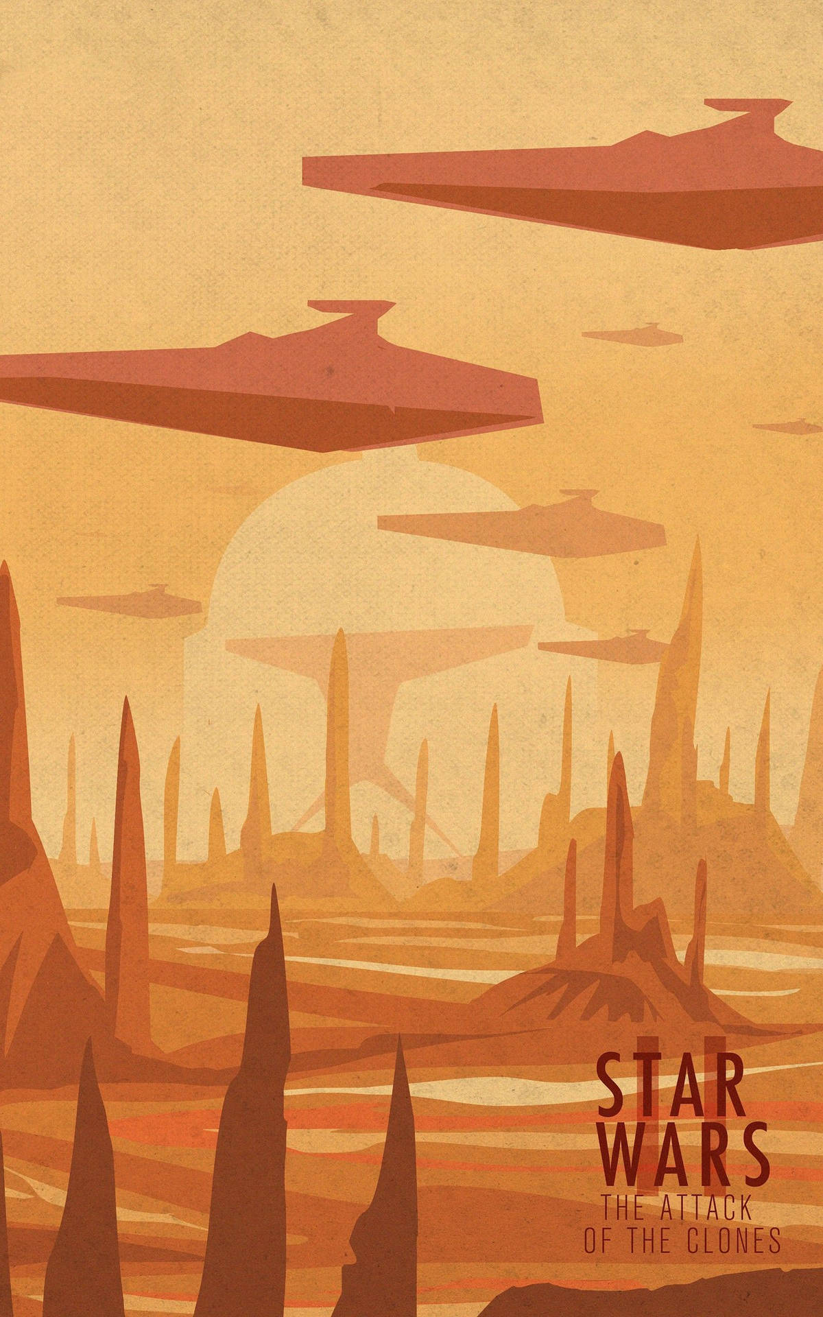 Star Wars iPhone Plus Orange Poster Wallpaper