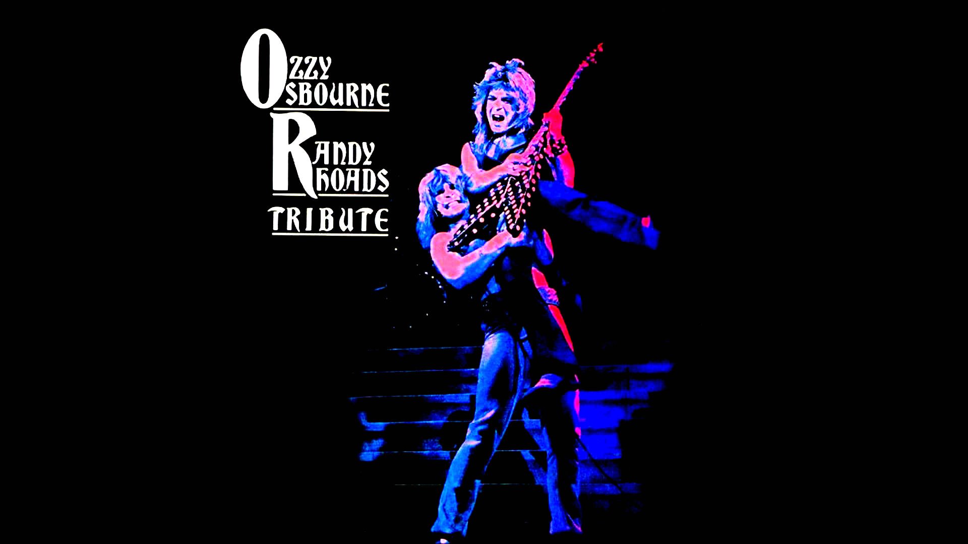Ozzy Osbourne Heavy Metal Randy Rhoads Guitar Concert Poster Wallpaper