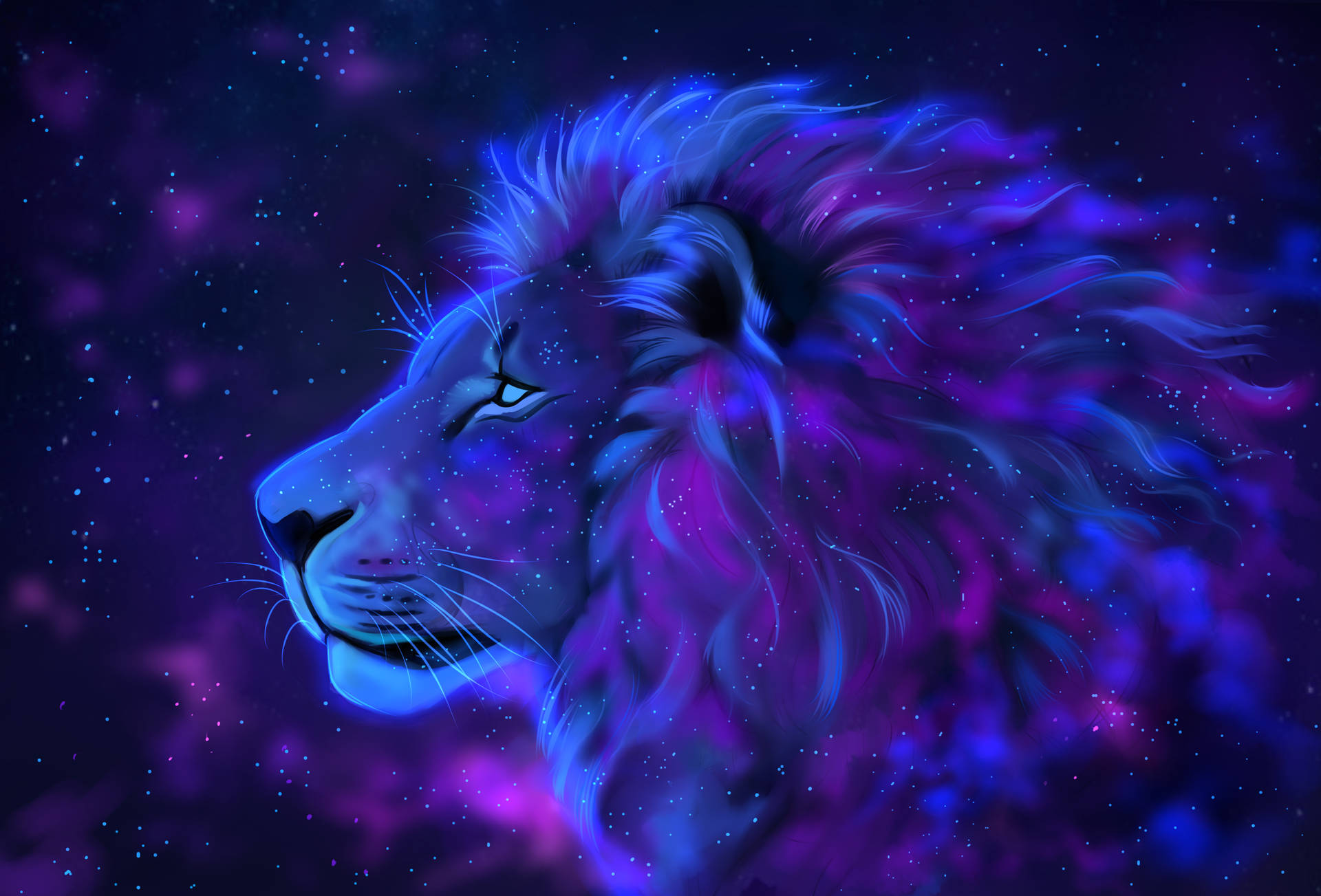 Galaxy Lion Wallpaper