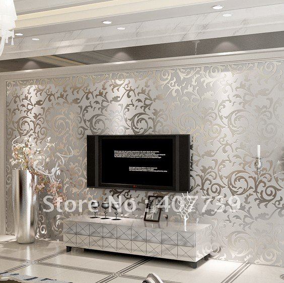 Quality Thick Classical Art Flocking Wallpaper 3d Wall Font Jpg