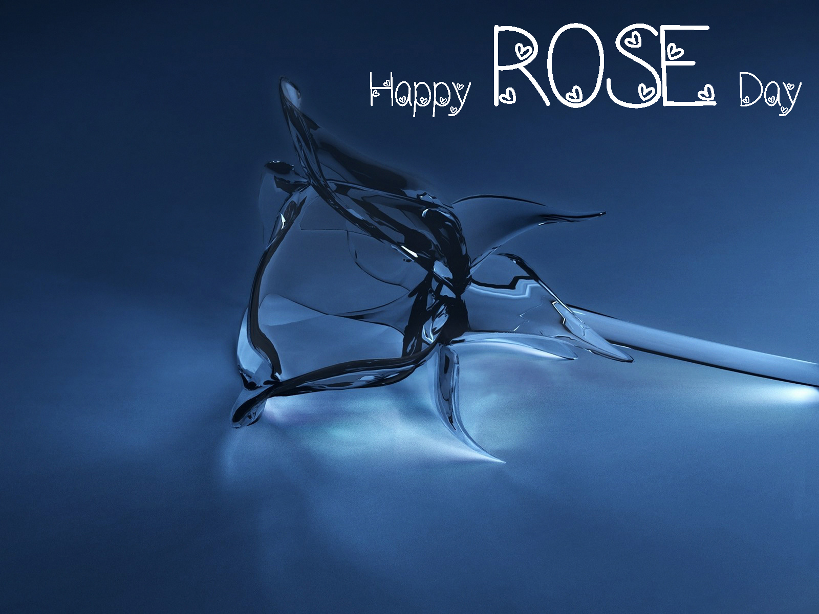 Happy Rose Day Glass HD Wallpaper Only