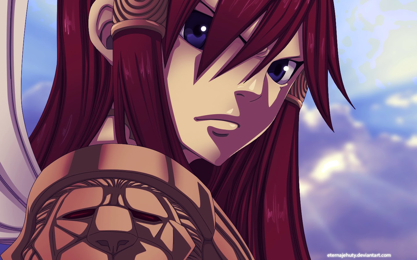 erza scarlet girl fairy tail wallpaper hd anime 1440x900 widescreen