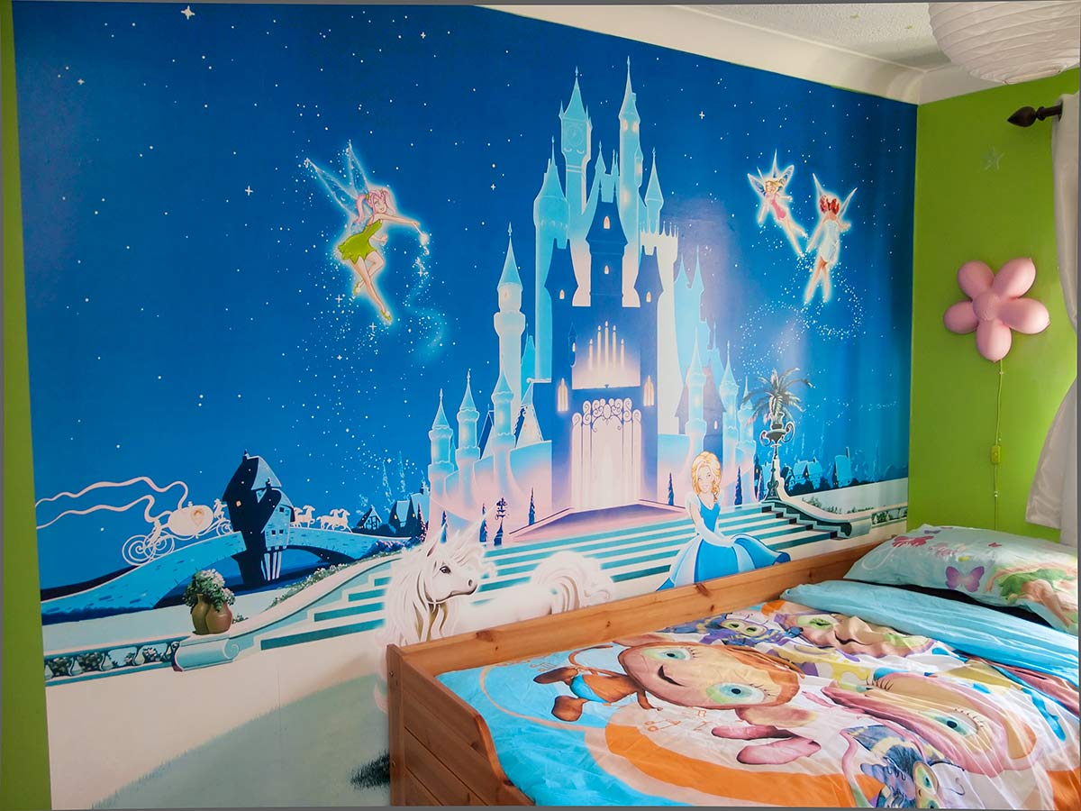 Disney Cinderella Style Princess Castle With Unicorn Fairies And