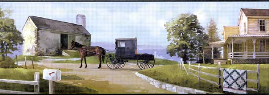 Amish Home Wallpaper Border Cn1119bdb