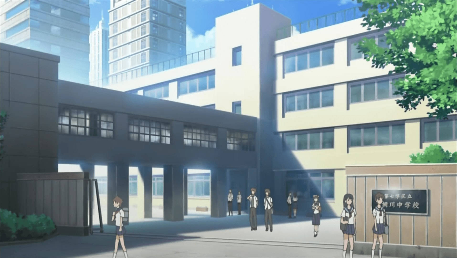 Anime School Scenery Wallpaper