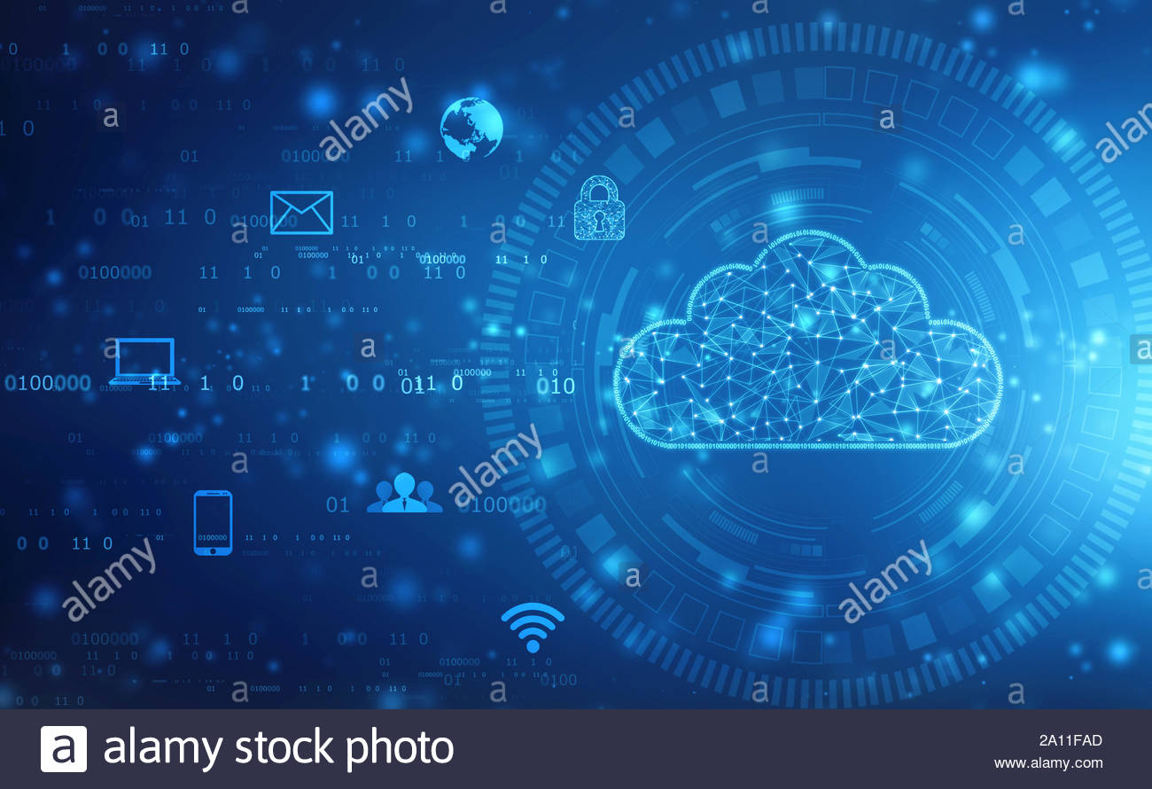 2d Illustration Of Cloud Puting Concept