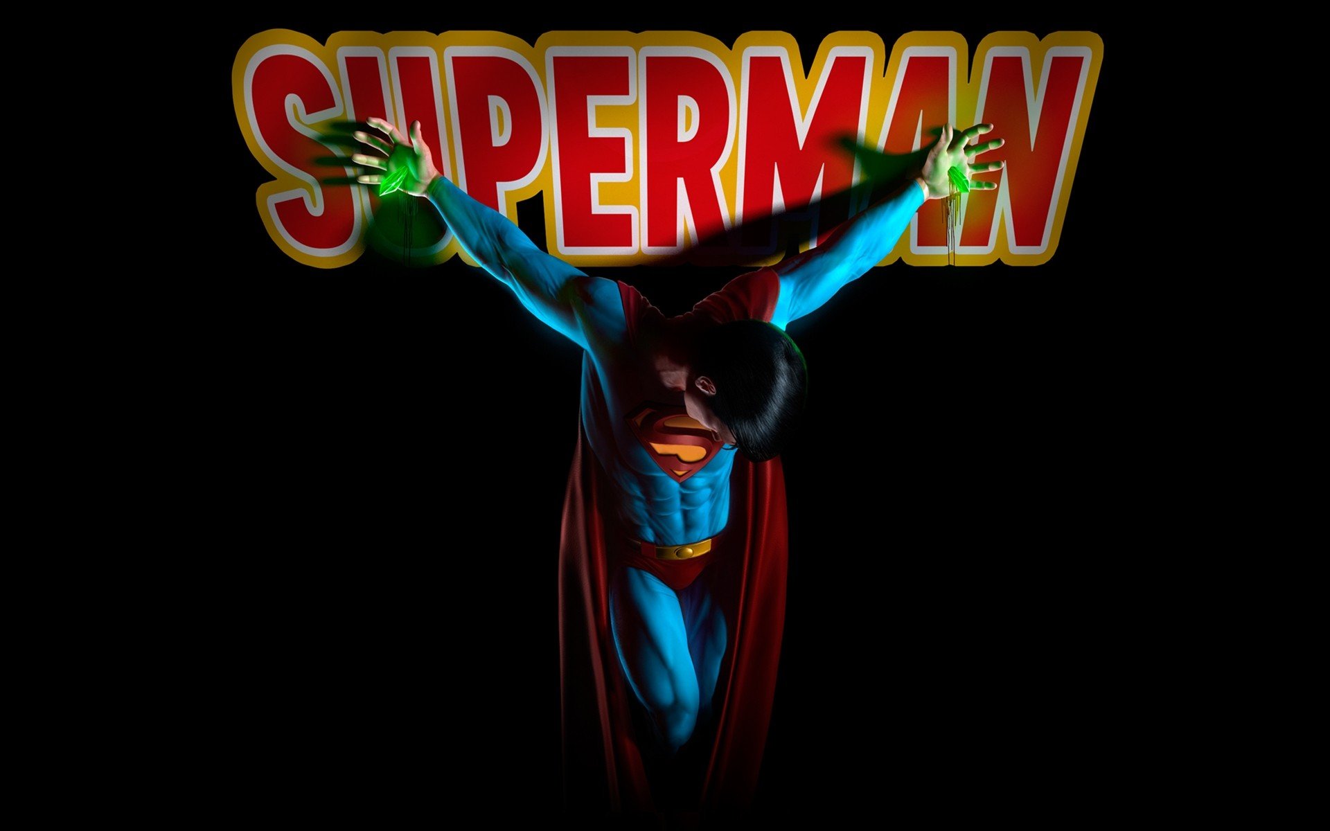  Superman superheroes black background crucified wallpaper background 1920x1200