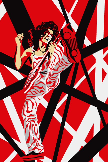 Eddie Van Halen Illustration Digital Of