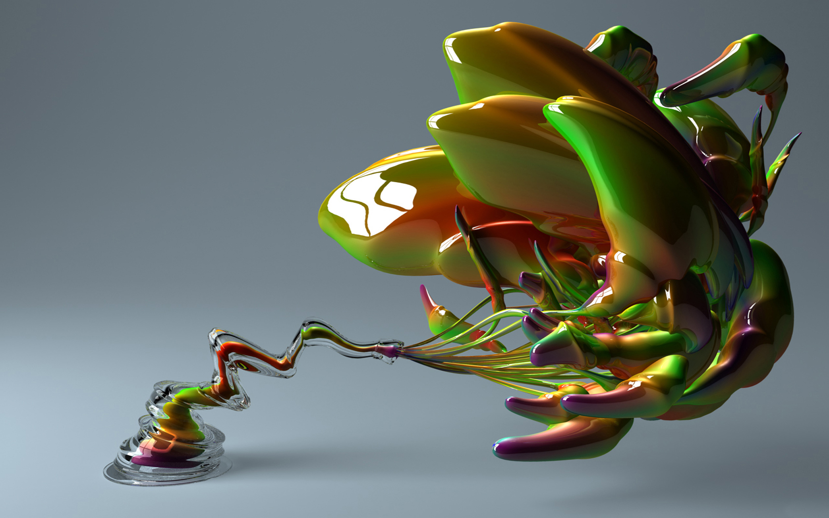 Vibrant Green Abstraction Wallpaper