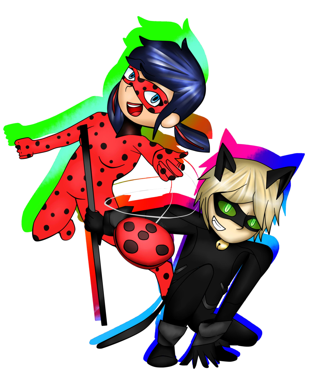 Miraculous Ladybug Cat and Bug by TheSketchWork on