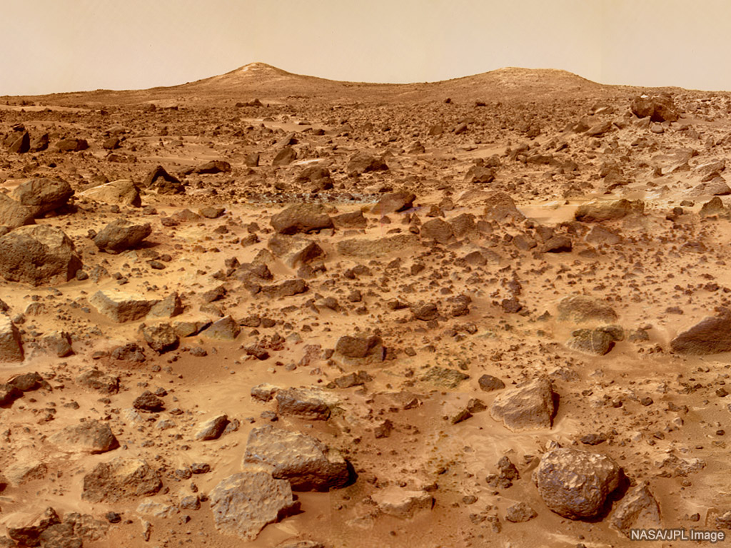 Surface Of Mars Space Wallpaper On Sea And Sky