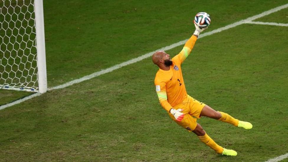 World Cup Tim Howard Double Save Keeps Usa In Game Bbc Sport