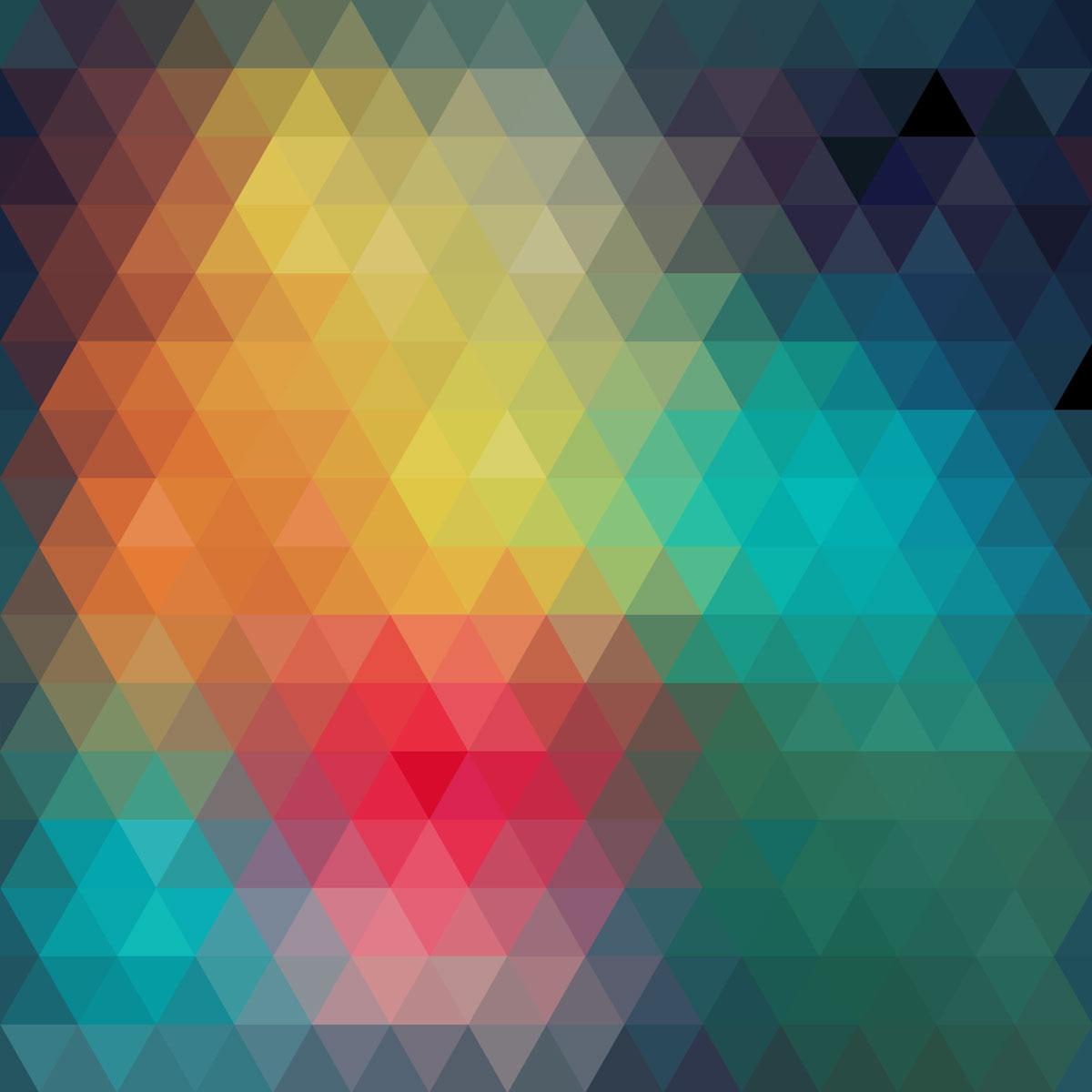 Colorful triangles arranged in decorative abstract background in the