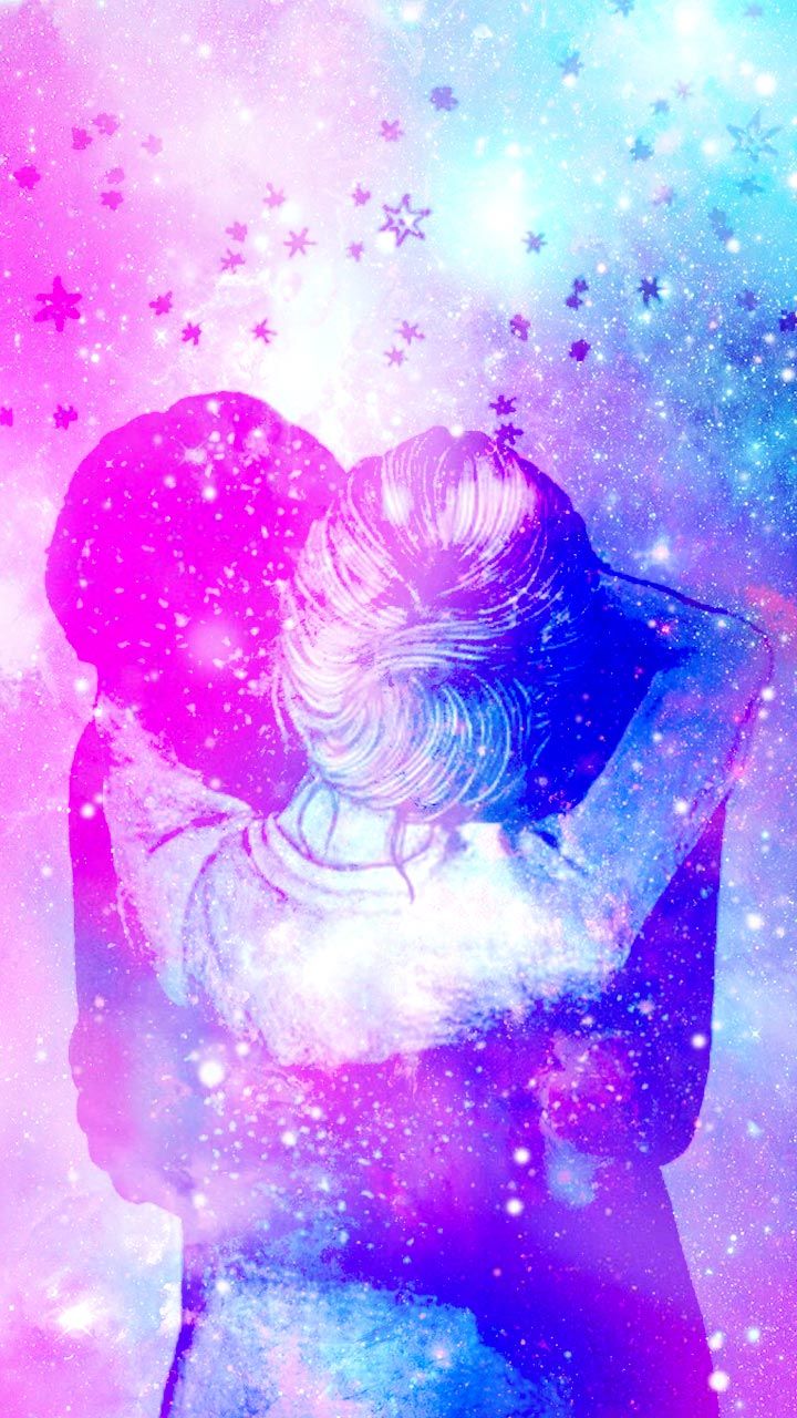 Love Is Universal Galaxy Couple Wallpaper In