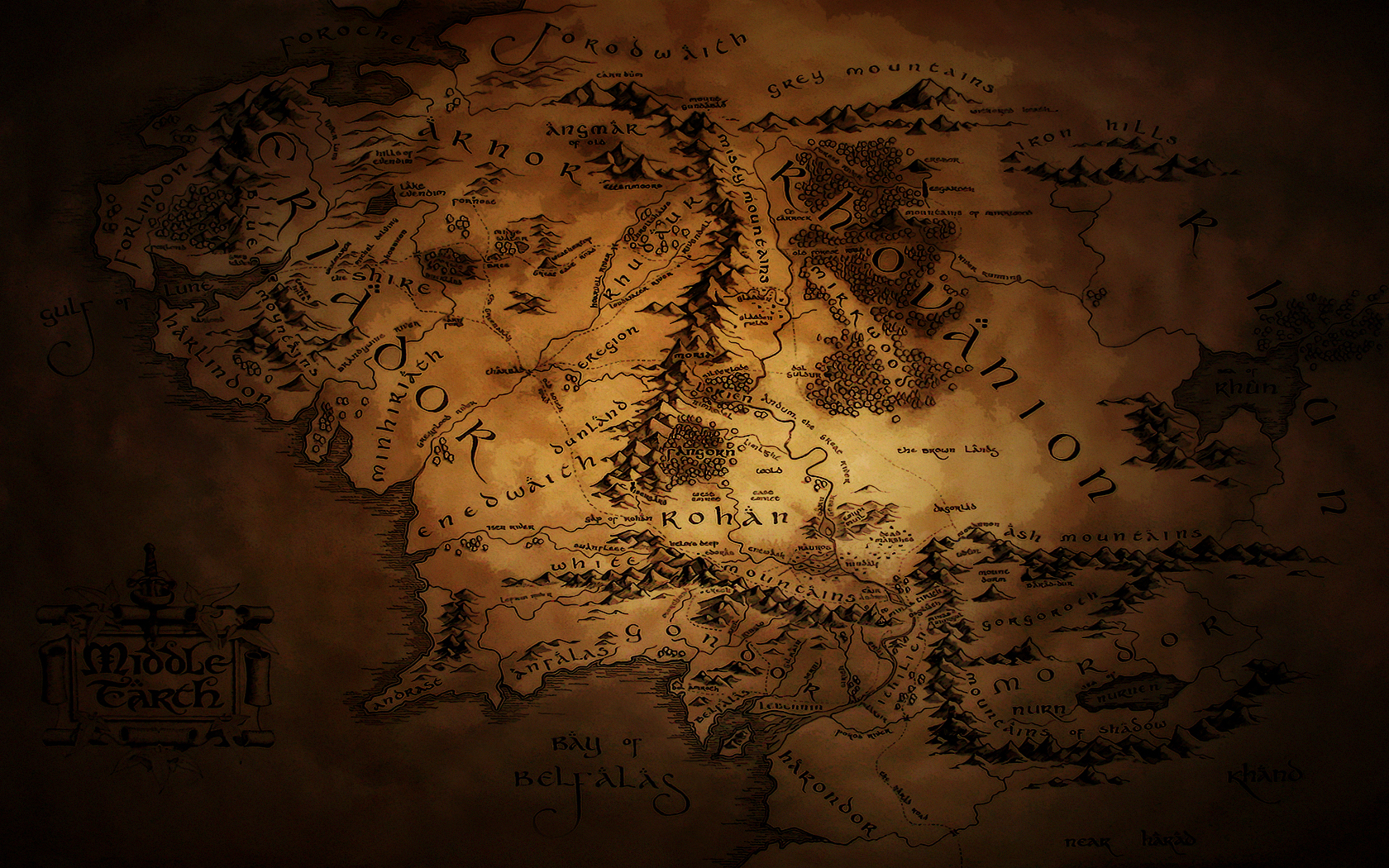 Middle Earth Map Wallpaper By Johnnyslowhand