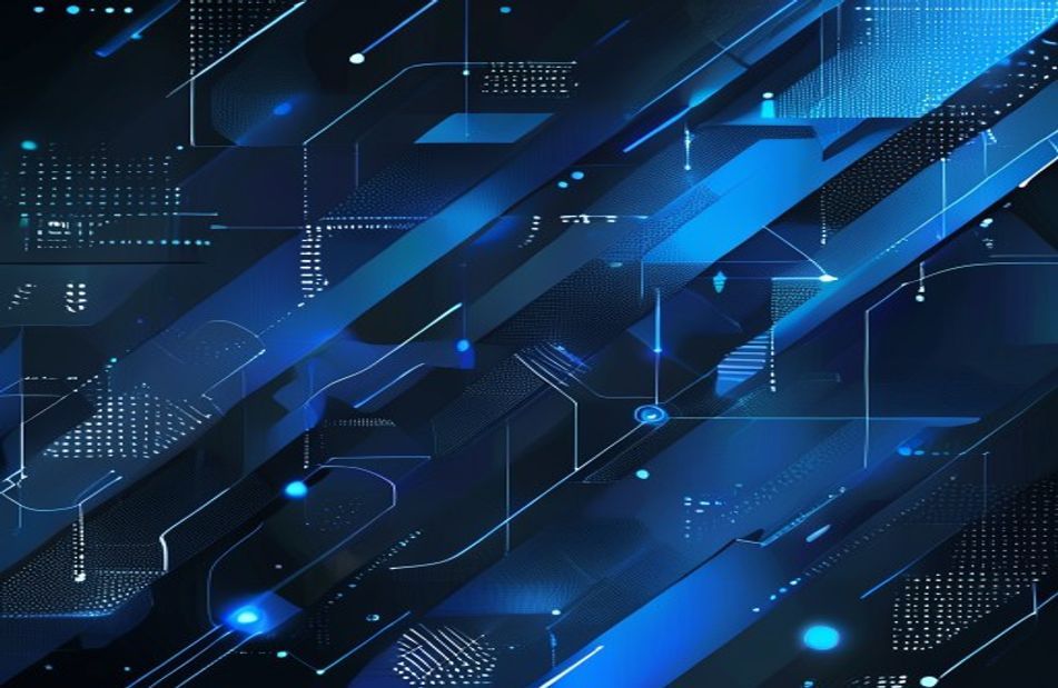 Black And Blue Tech Wallpaper