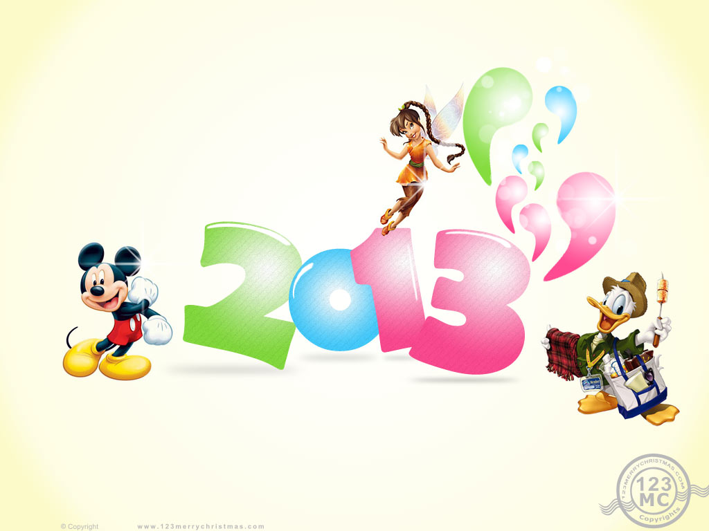 Mickey Mouse Disney New Year HD Wallpaper Ecard Greetings