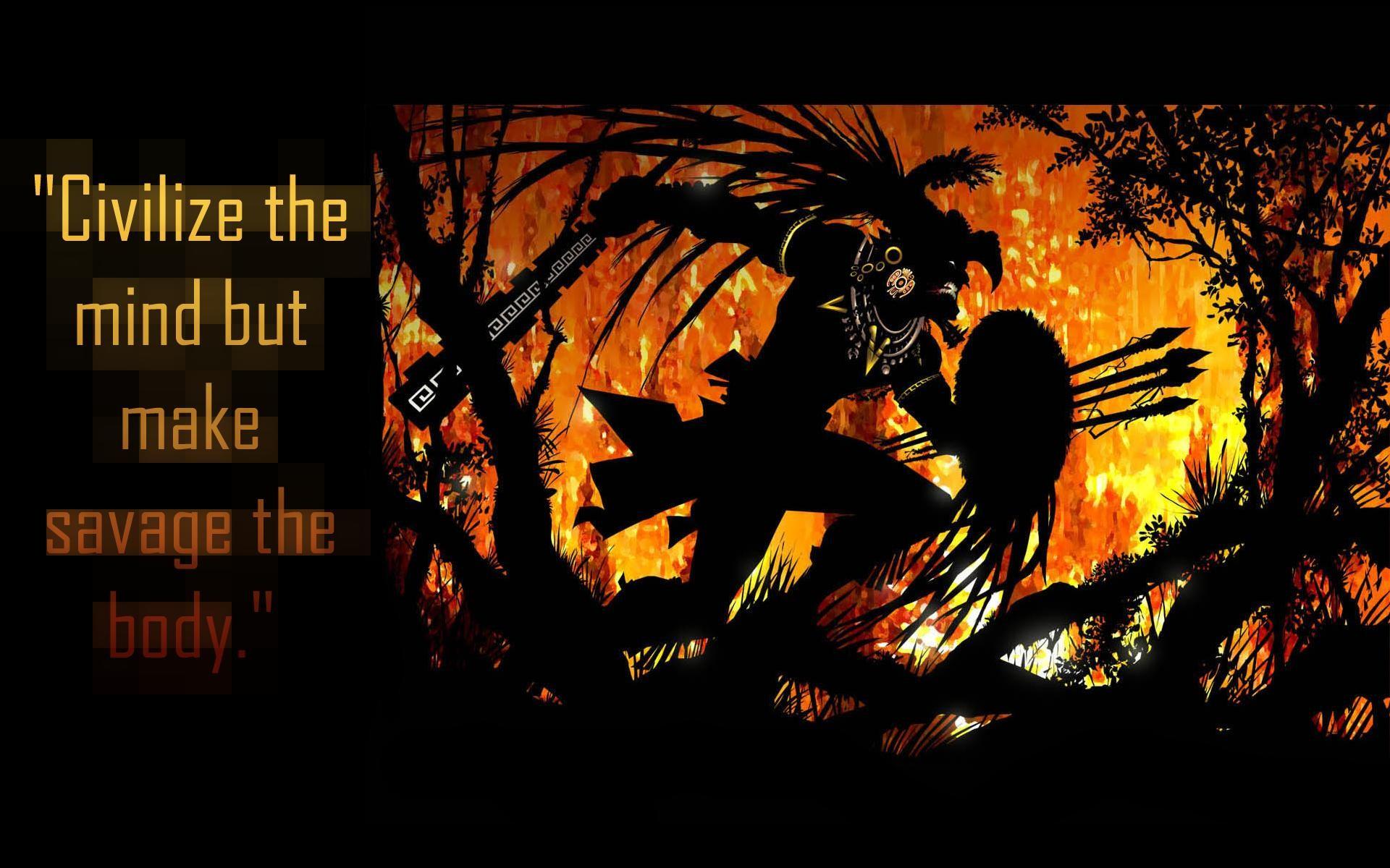 Aztec Warrior Wallpaper On