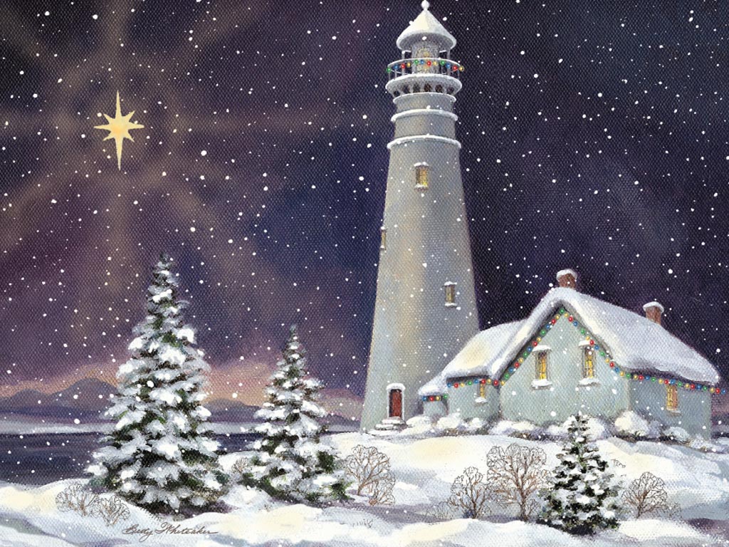 Lang December Lighthouse Winter Christmas