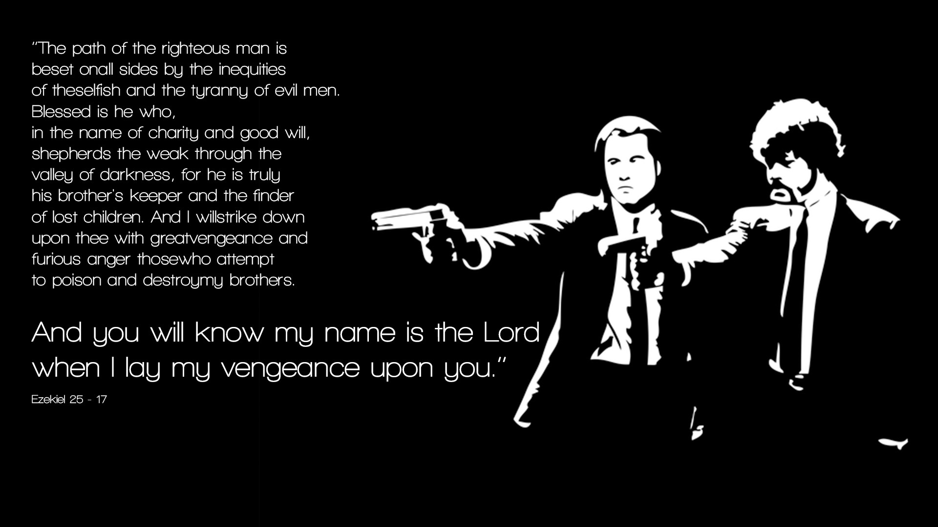 Pulp Fiction Wallpaper Quotes Bible Ezekiel