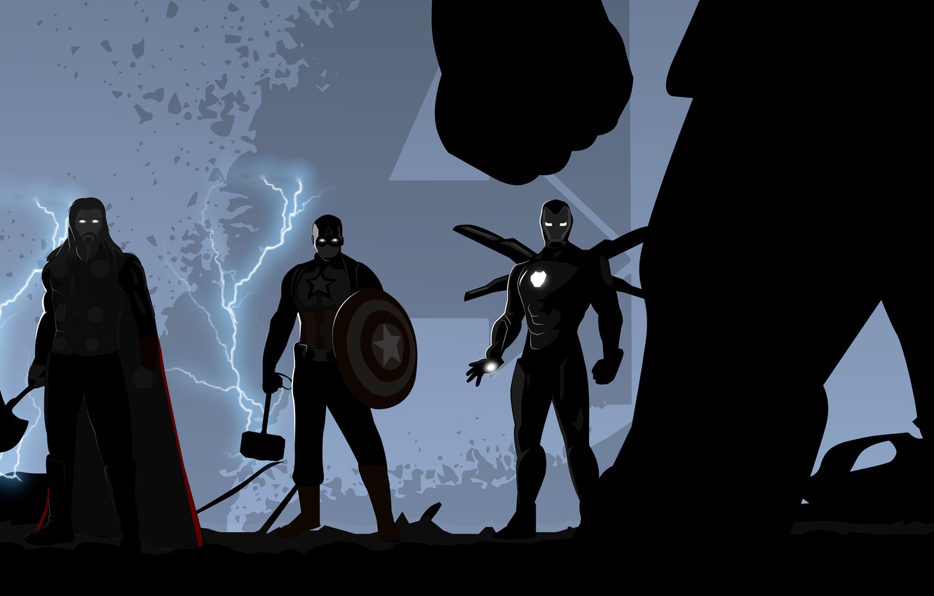 Wallpaper Iron Man Captain America Thor Avengers Trinity