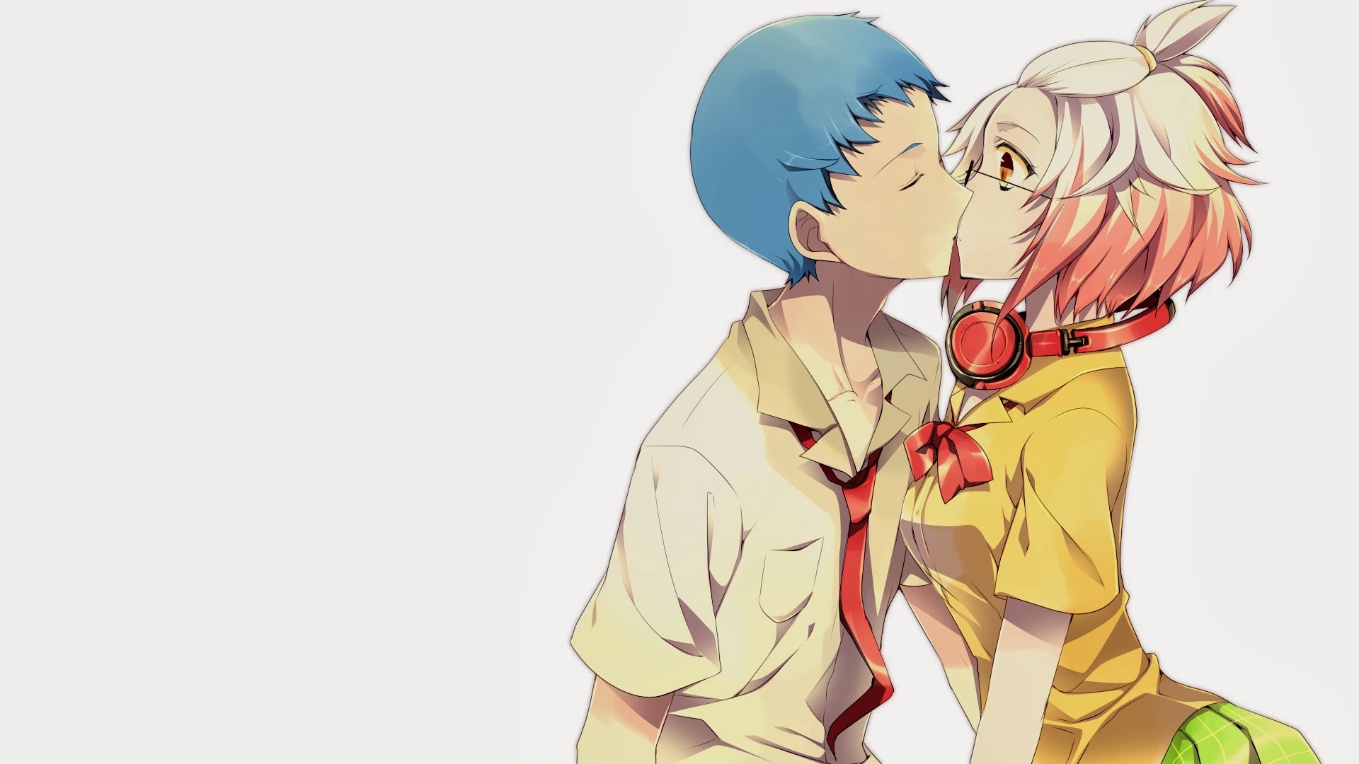Sweet Kiss Anime Couple HD Wallpaper B002