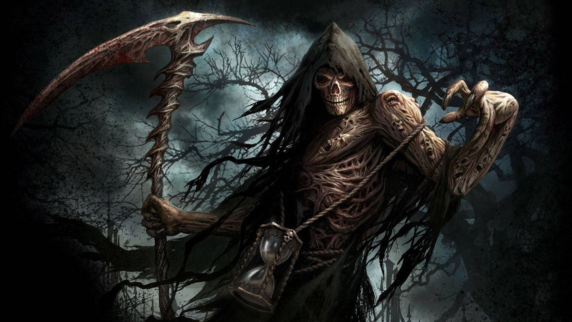 Ladda Ner Grimreaper Demon Med Vassar Wallpaper