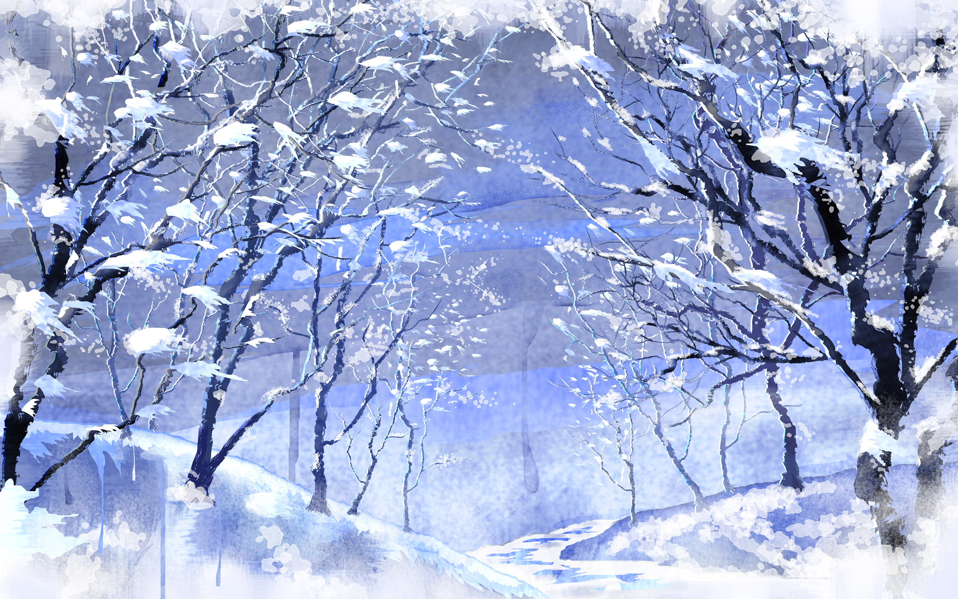 Winter Scene Desktop Wallpaper S Diq