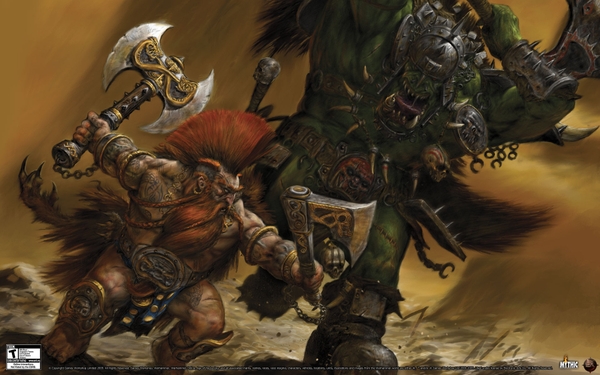 Warhammer Orc Fantasy Art Dwarfs Wallpaper