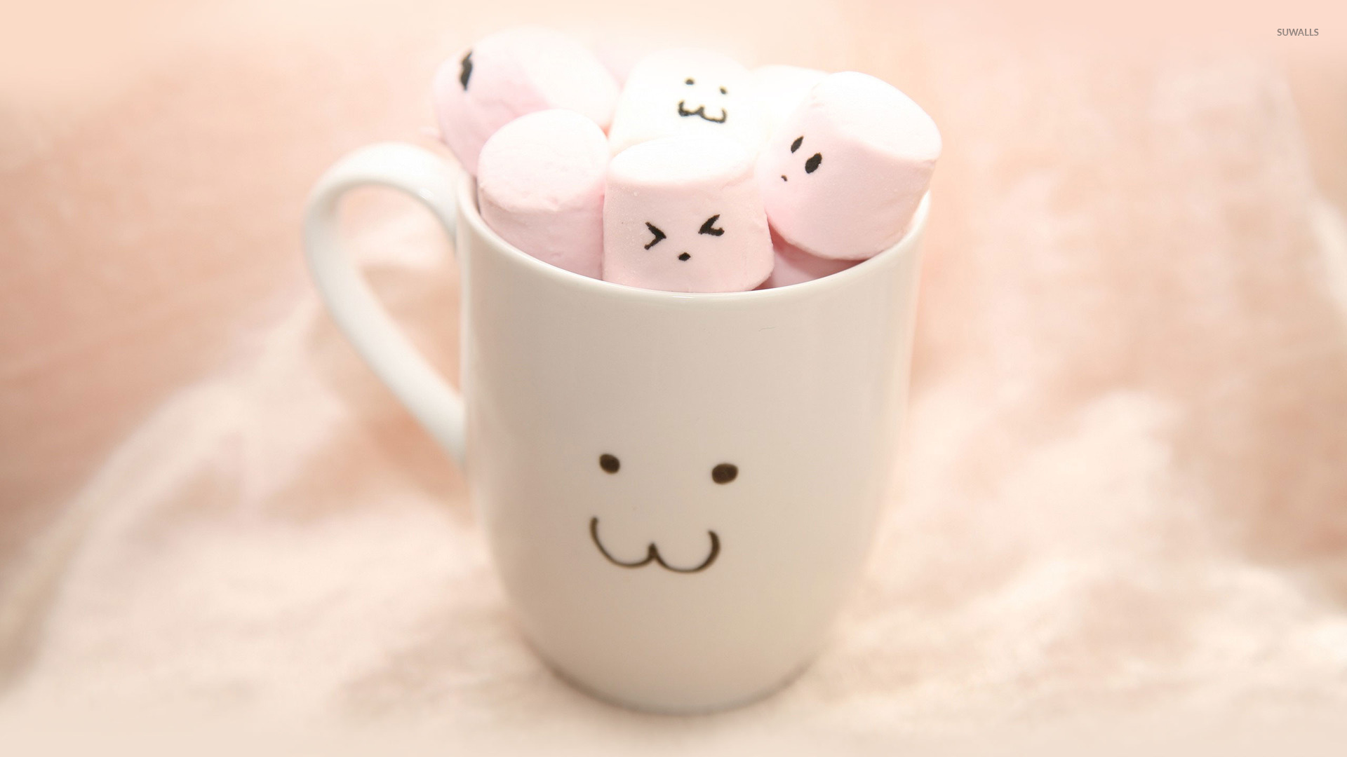 Cup Full Of Marshmallows Wallpaper Photography