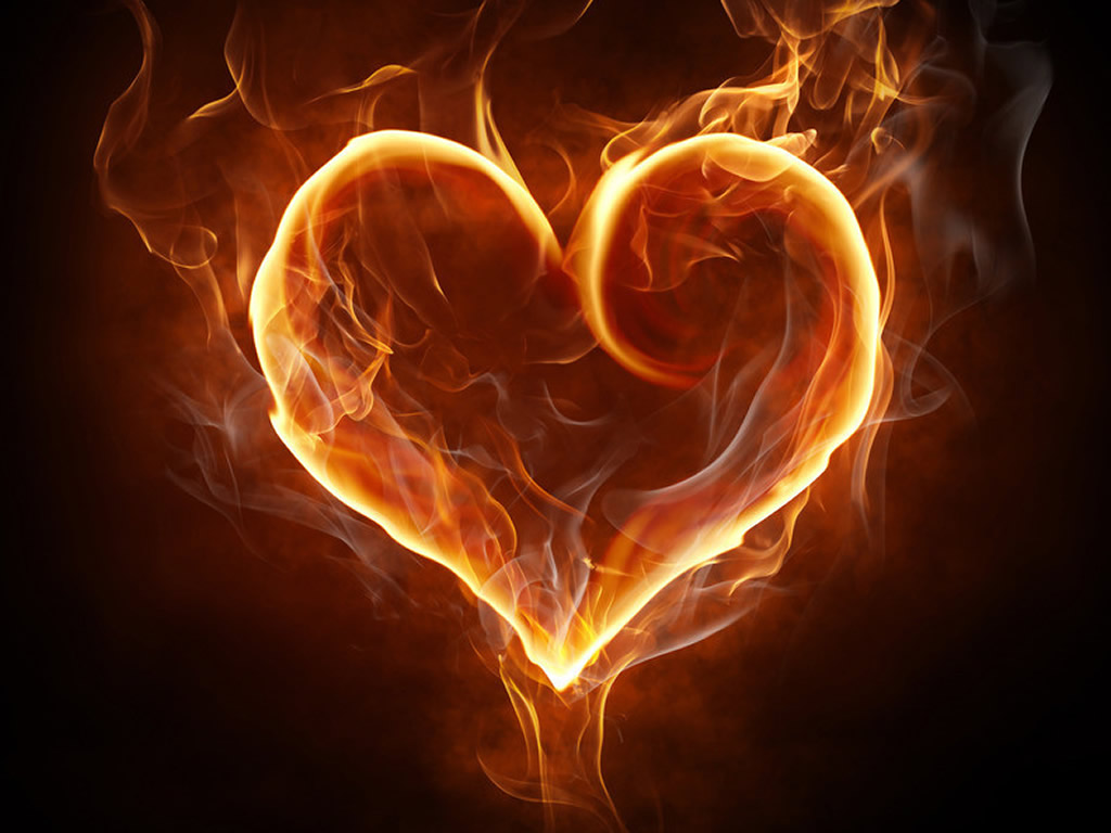Fire Heart Wallpaper HD