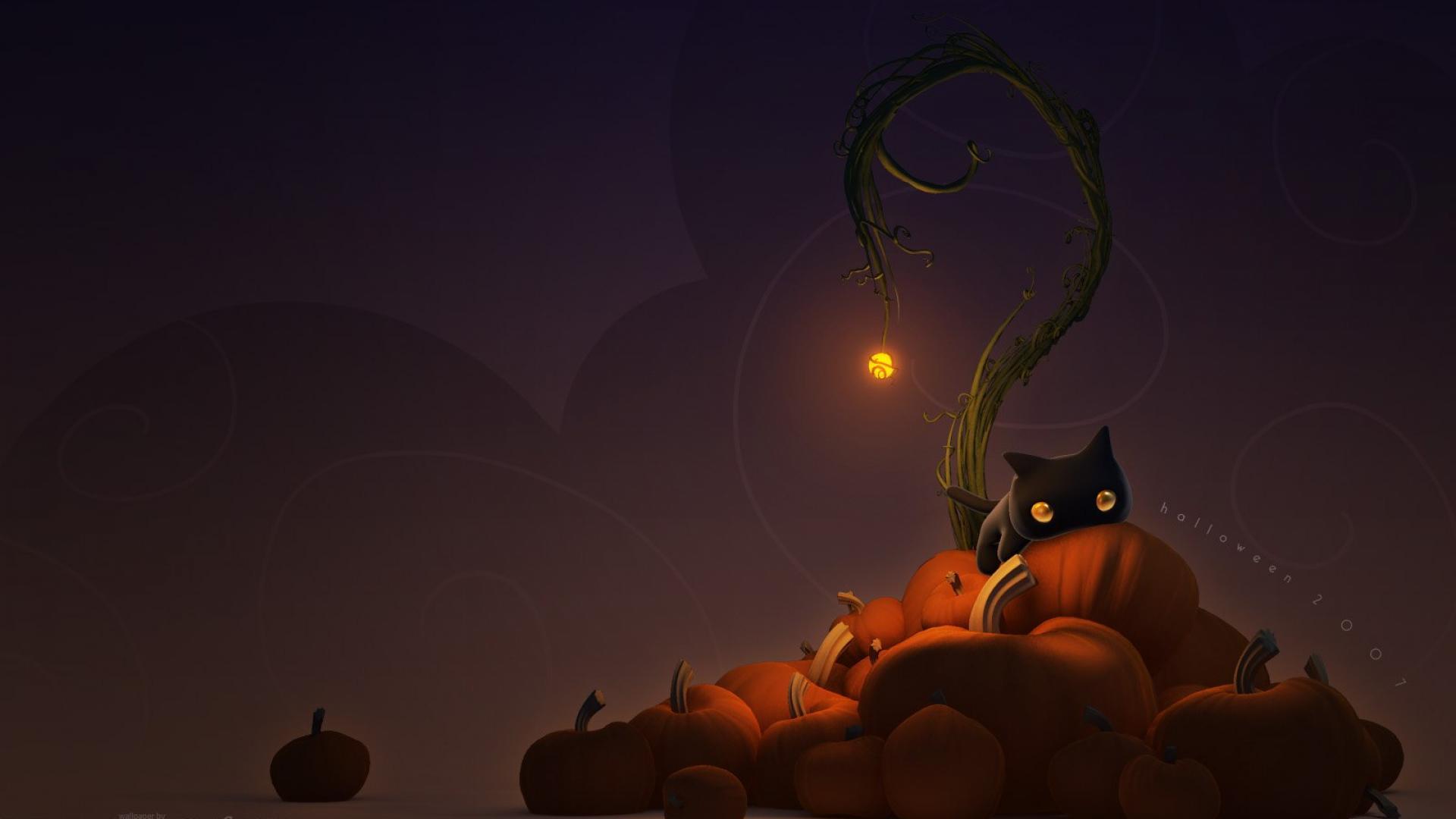 Halloween Cat Desktop Wallpaper Top