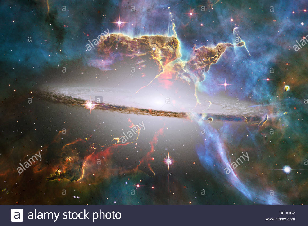 Cosmic Landscape Colorful Science Fiction Wallpaper With Endless
