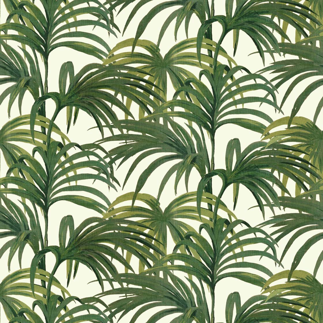 Palmeral Wallpaper Off White Green House Of Hackney