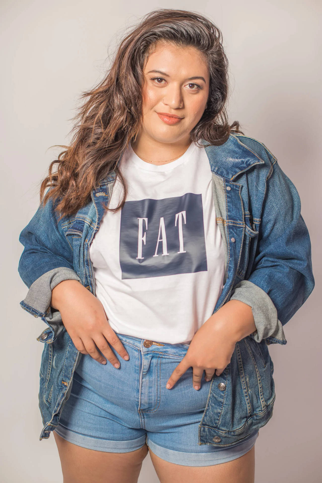 Confident Fat Person In Comfy T Wallpaper