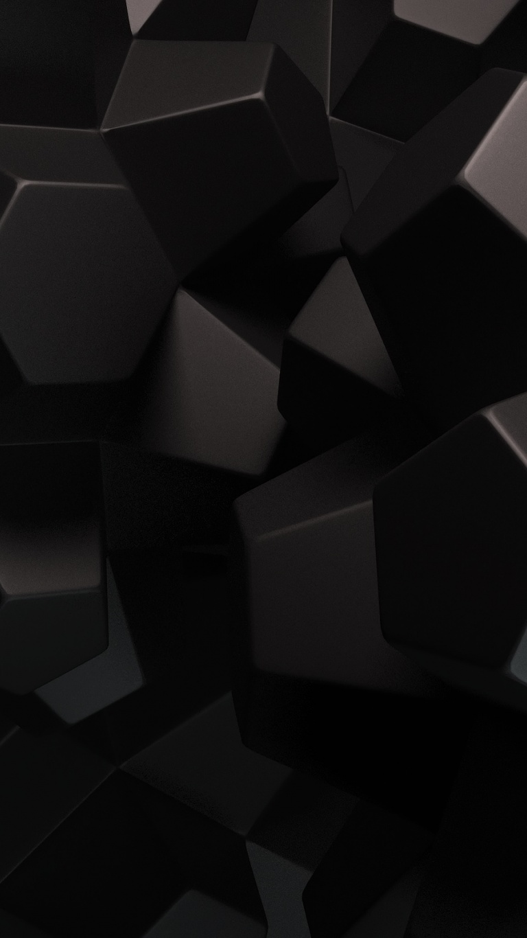 Abstract Black Shapes Surface Rt Wallpaper