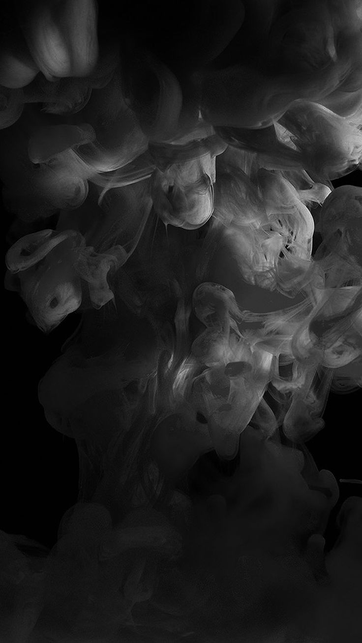 Smoke Dark Bw Abstract Fog Art Illust iPhone Plus Wallpaper