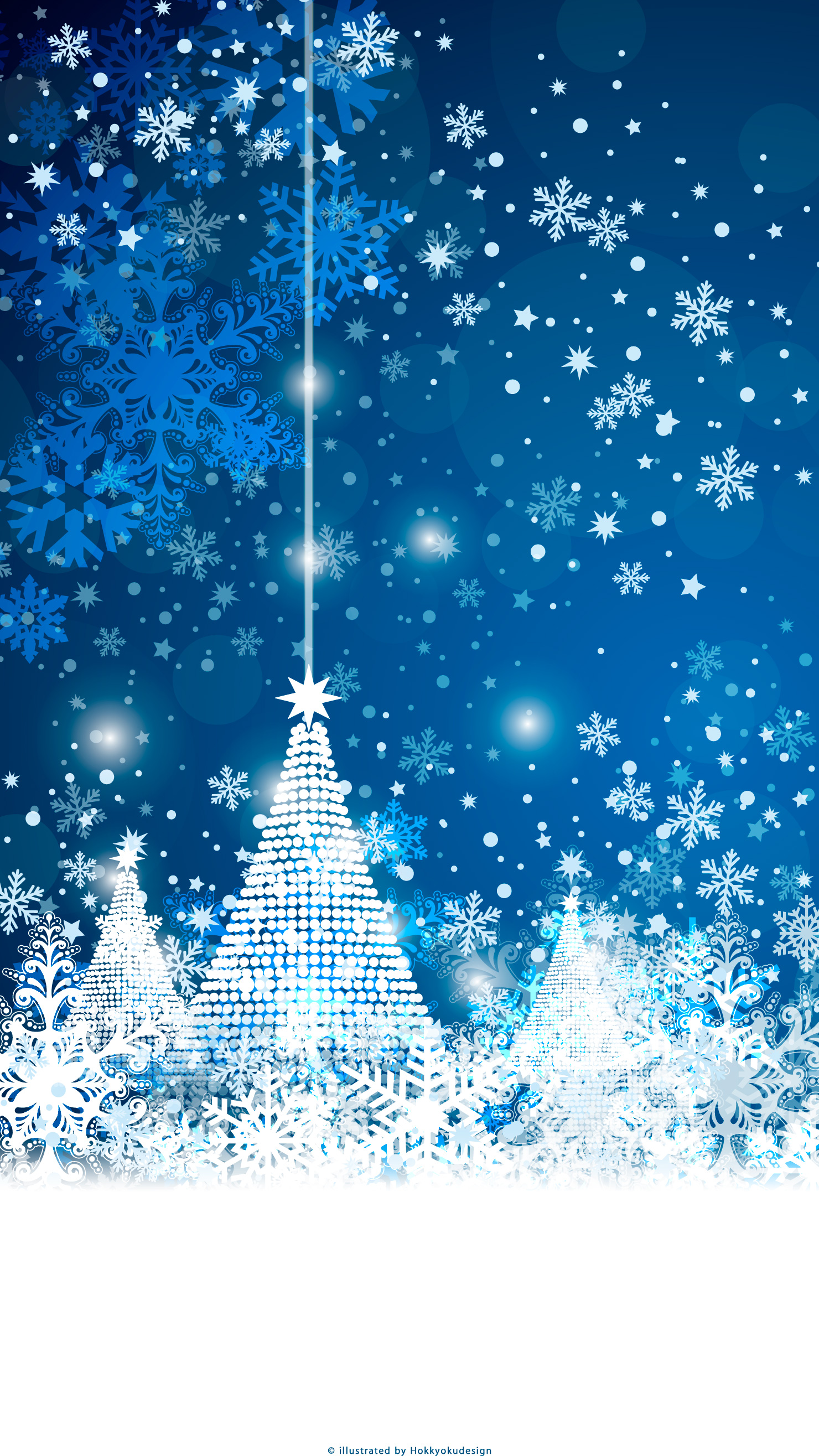 Wallpaper Christmas Tree Snow Crystal Winter iPhone