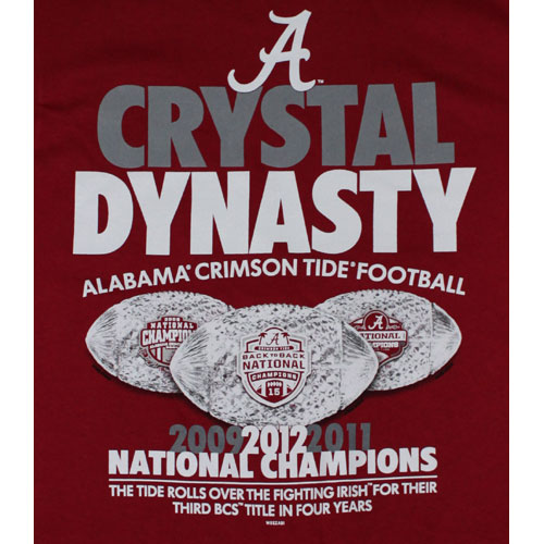Alabama Crimson Tide Crystal Dynasty Bcs National Championship T Shirt