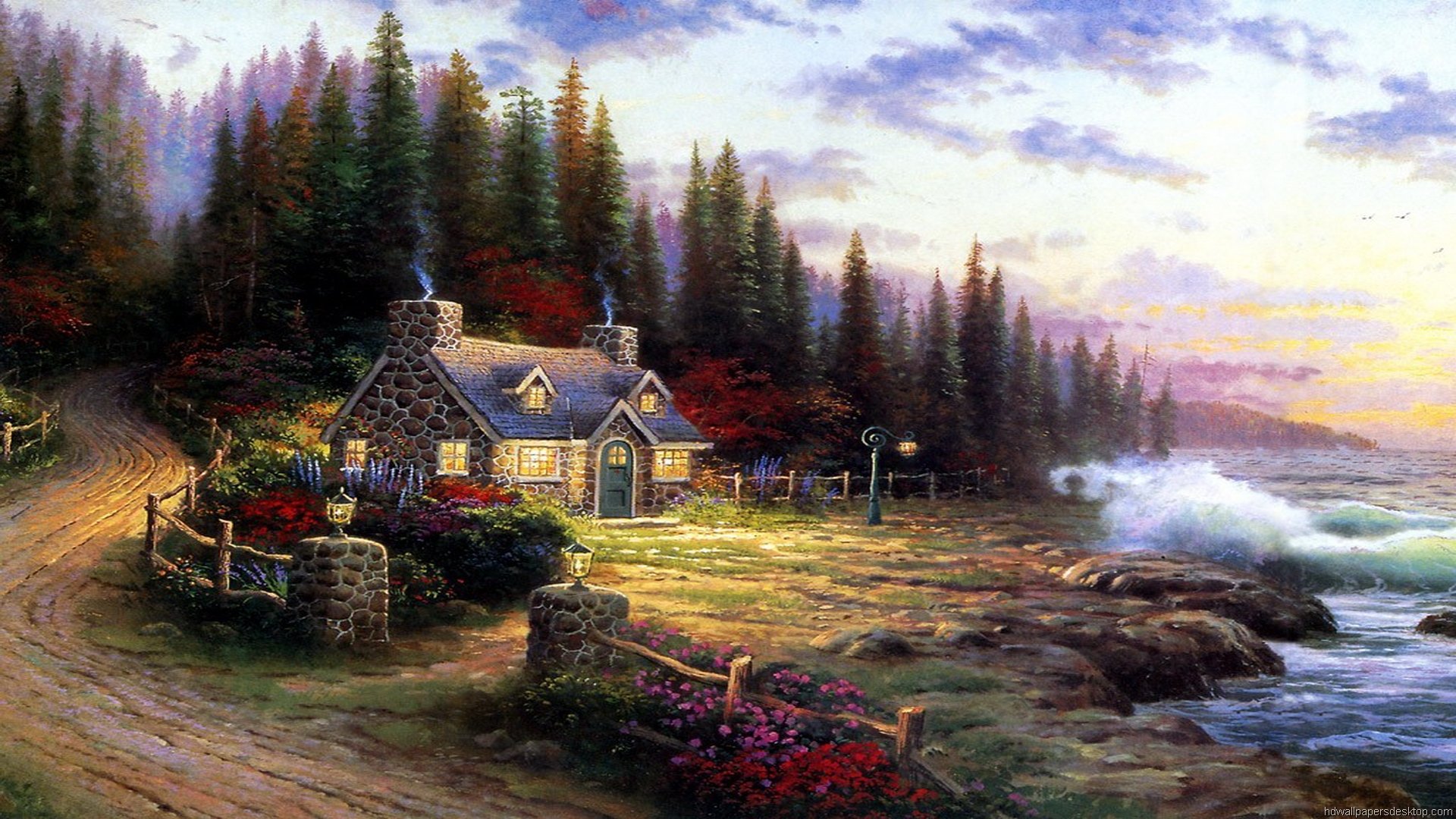 Thomas Kinkade Spring Wallpaper - WallpaperSafari