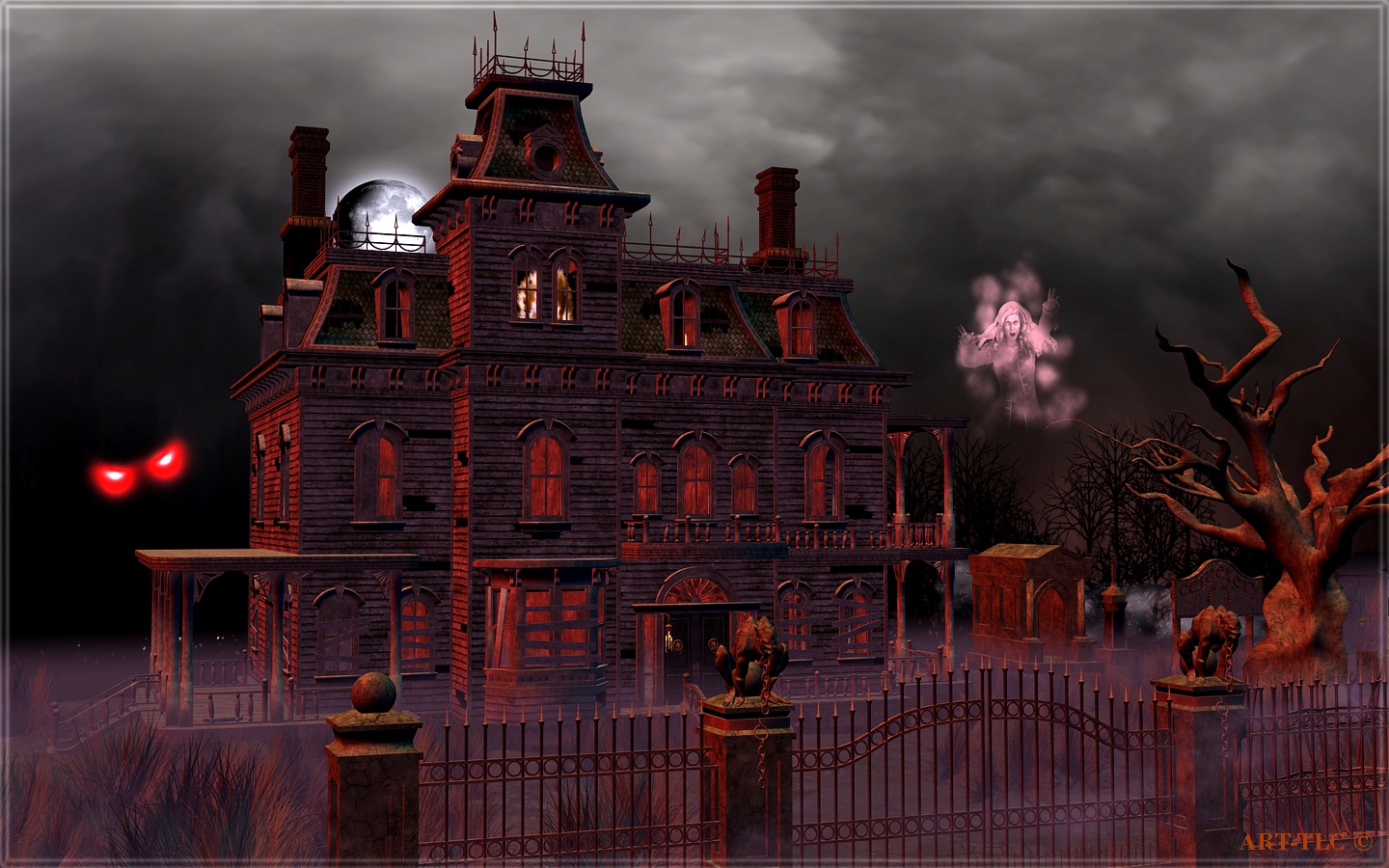 49 animated haunted house wallpaper on wallpapersafari 49 animated haunted house wallpaper