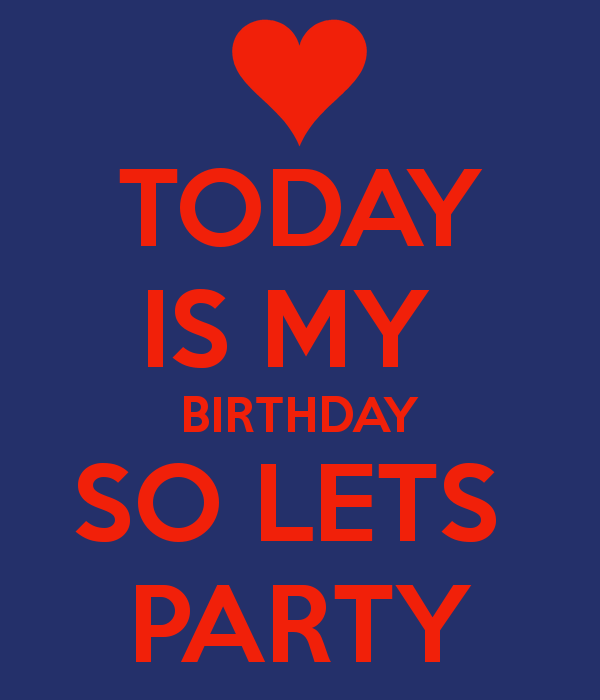 Today Is My BirtHDay So Lets Party Keep Calm And Carry On Image