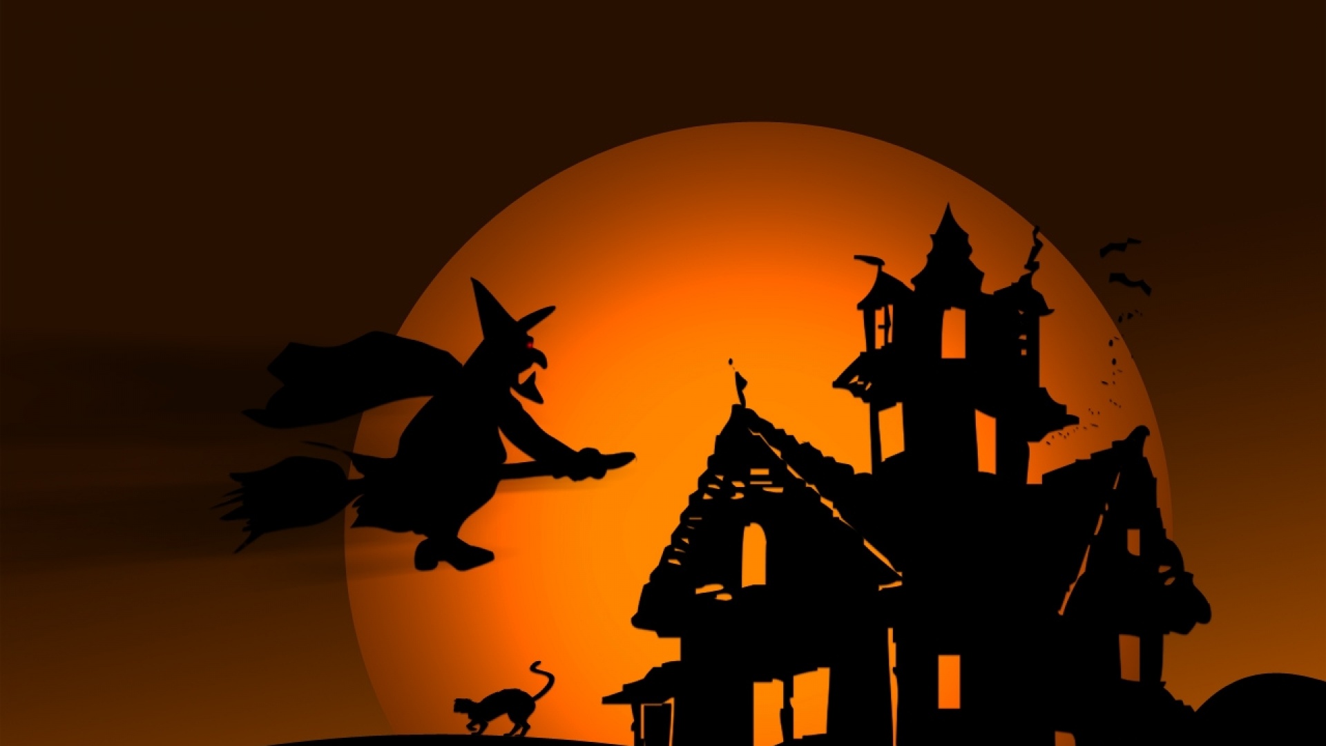 Witch In Halloween Night Wallpaper Resolution