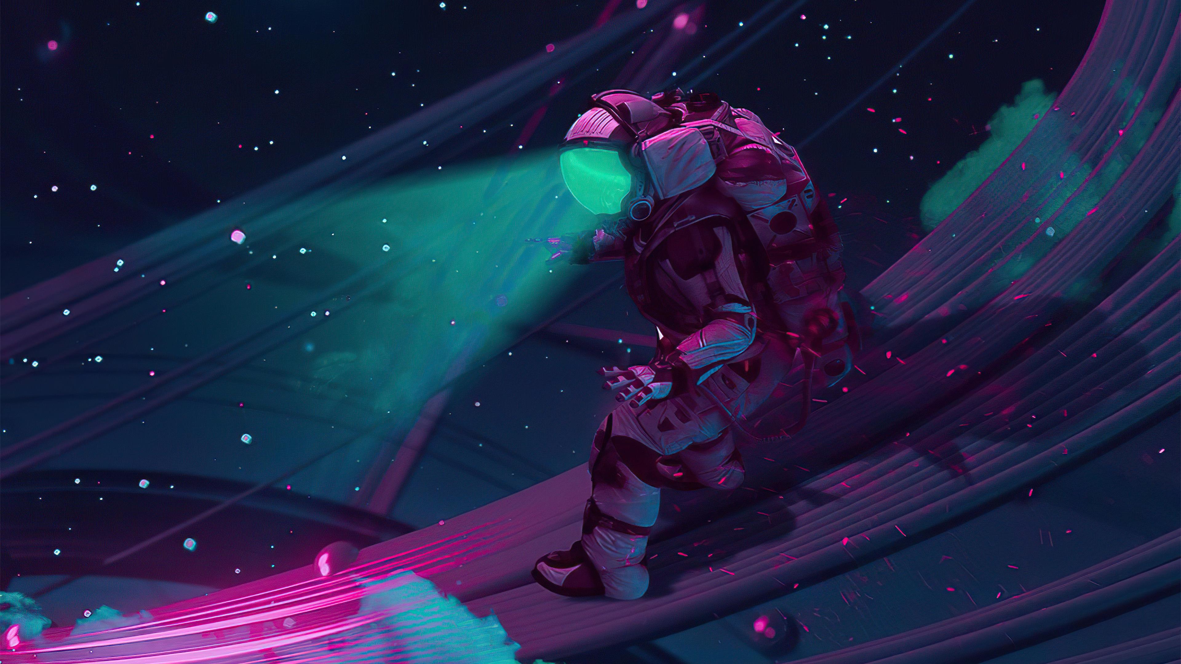 Sci Fi Astronaut 4k Ultra HD Wallpaper By Cyanlism