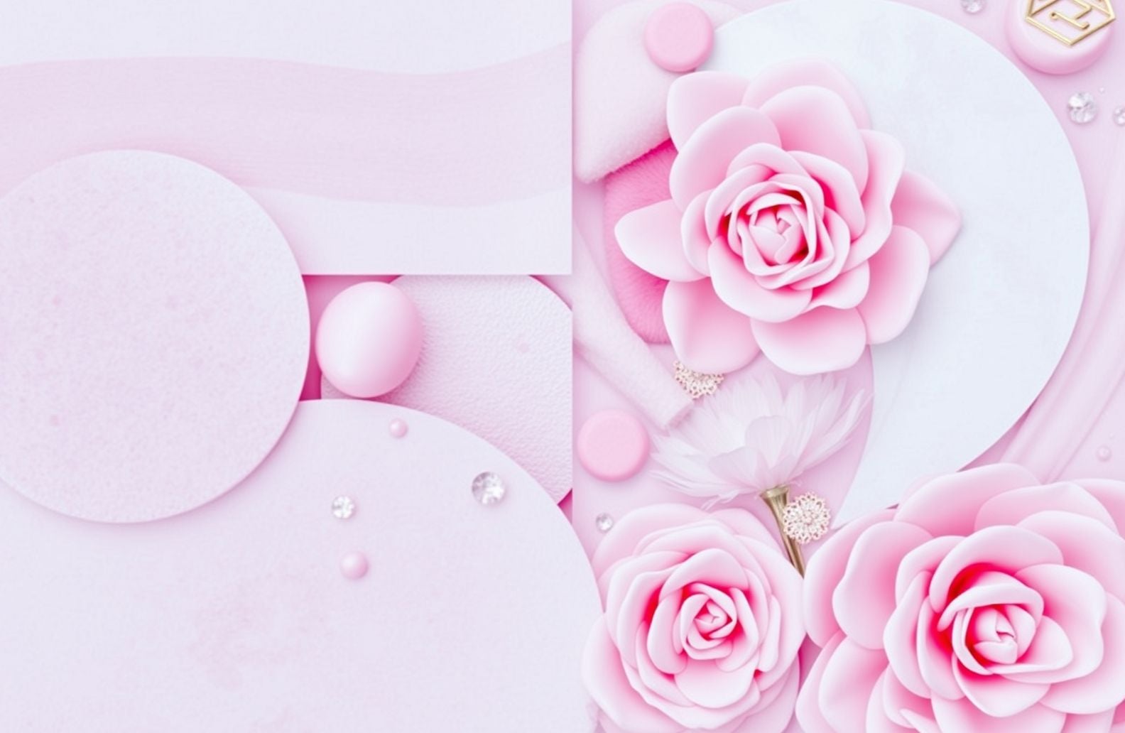 Pink Collage Computer Wallpaper