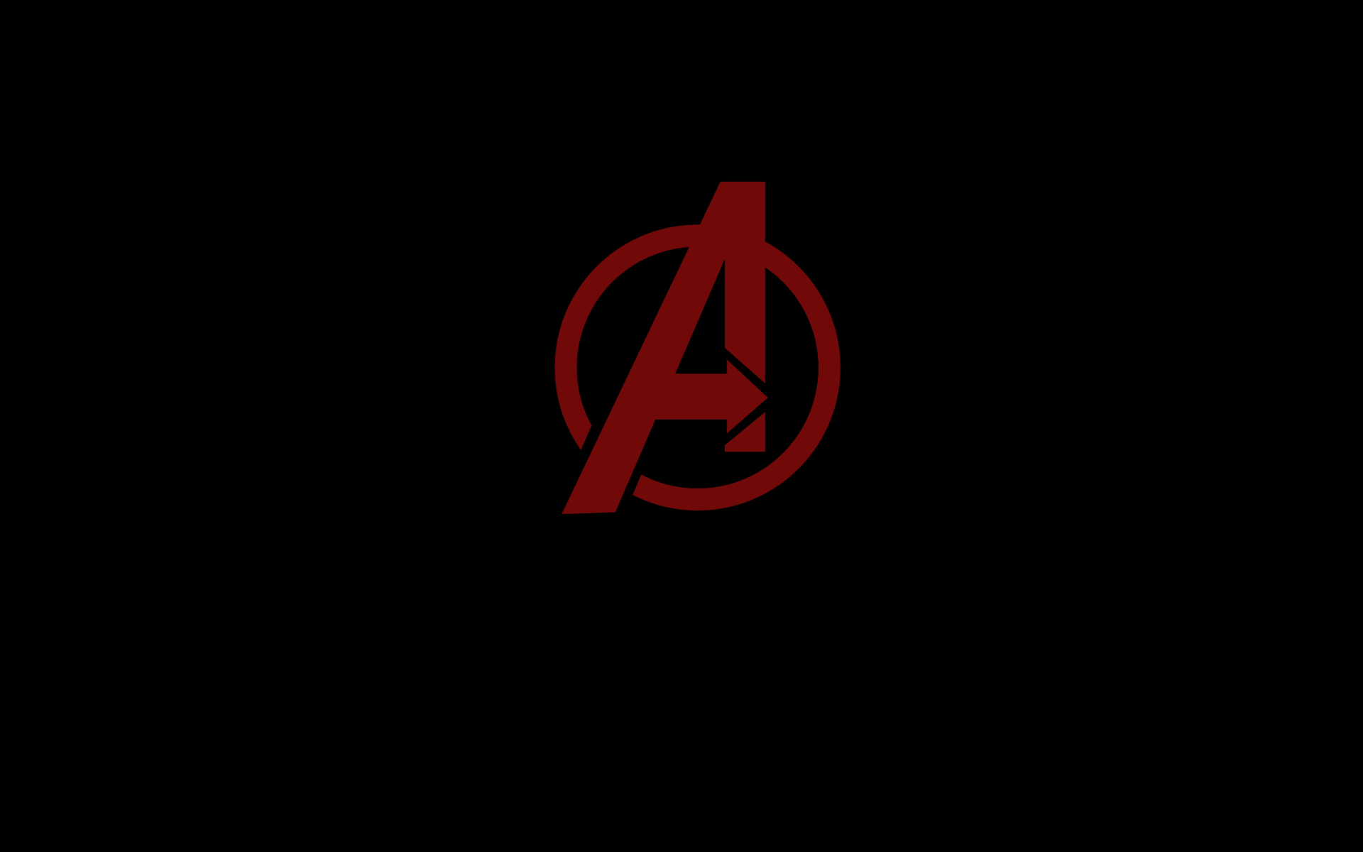 Avengers Logo Wallpaper In Red On Black HD Retina Ready And