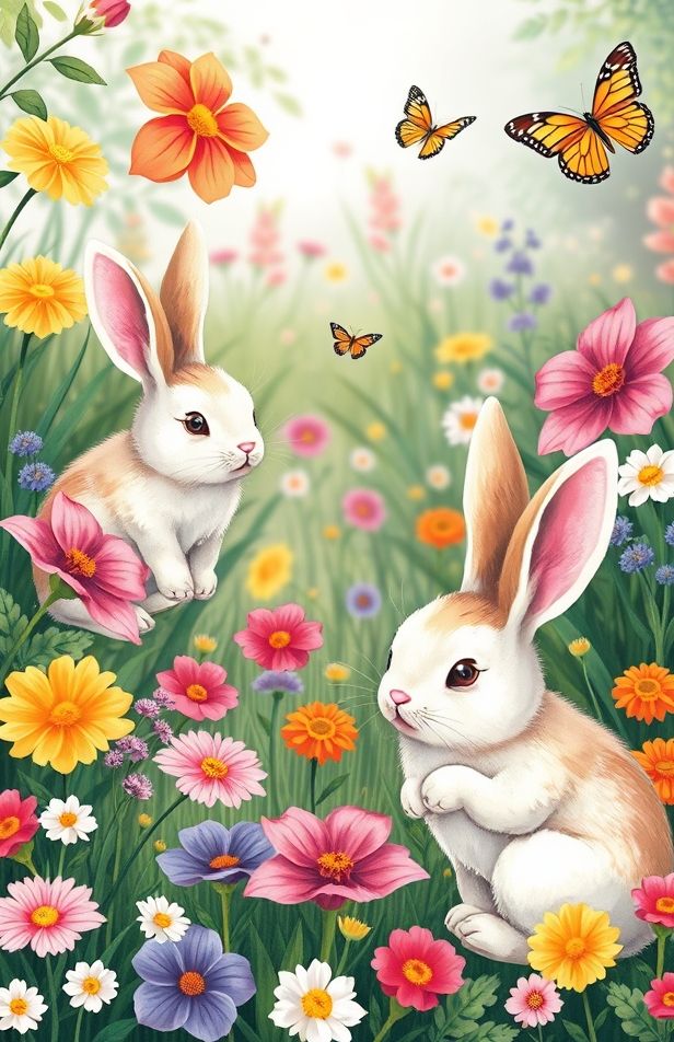 Cute Bunnies Wallpaper