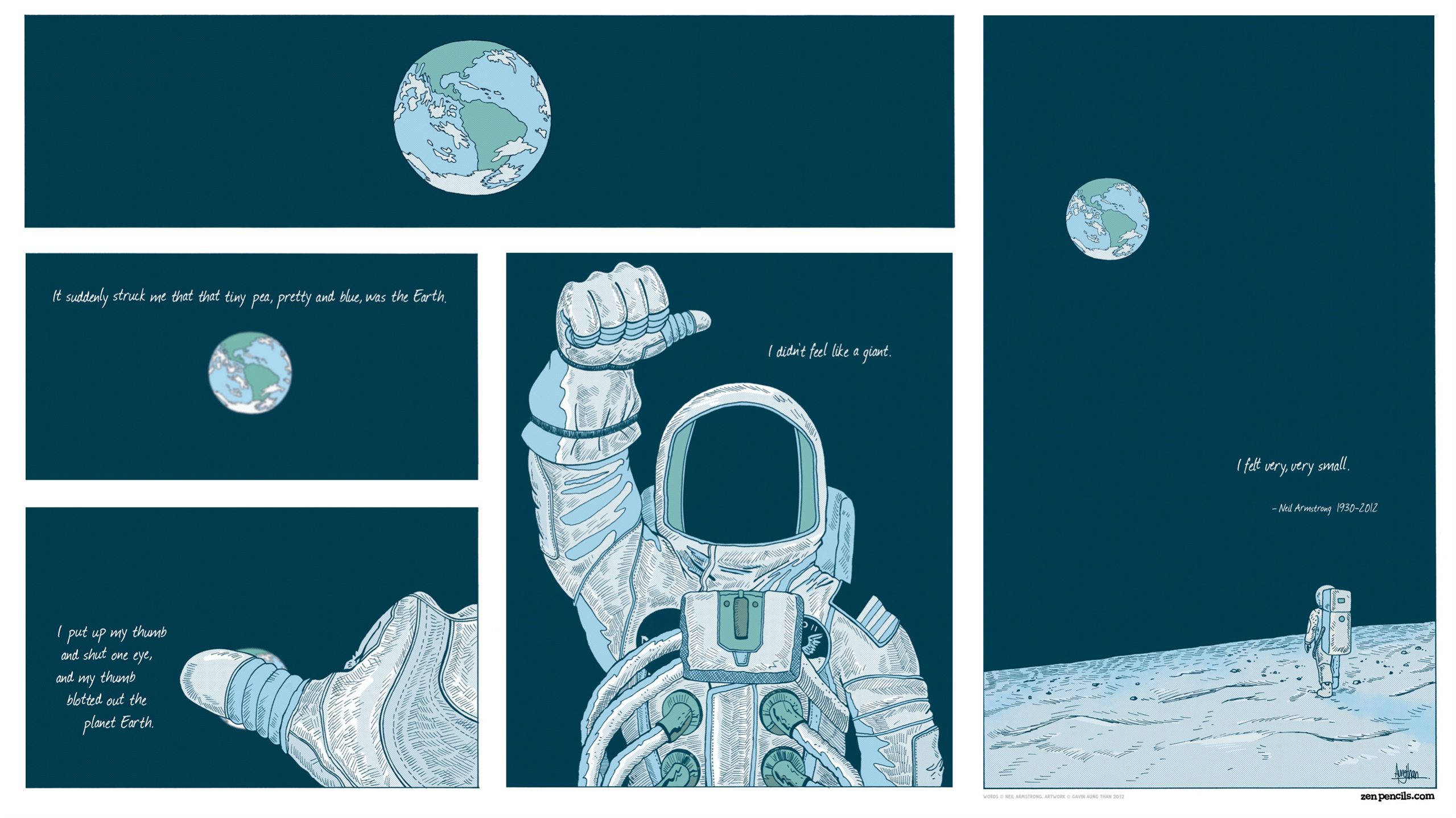 Insomnic Dreams Neil Armstrong Quote Source Zen Pencils